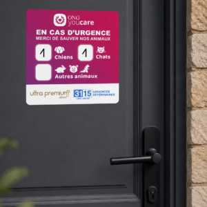 Sticker d'urgence « Sauvez nos animaux »